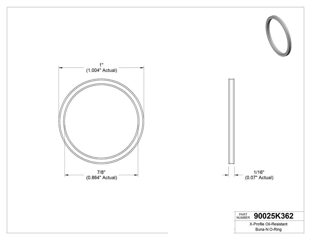 Technical drawing - 90025K362